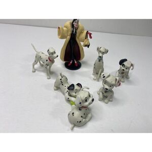 Cruella Dalmatians Small Plastic Figures Pool Play Bathtub Cute Set‎ HG9